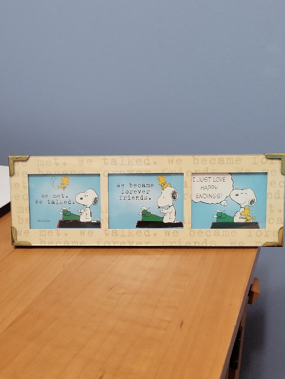 Hallmark Peanuts Triple Frame with Light Blue Panels